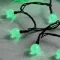 Светодиодная гирлянда шарики Пузырьки 10 м., 220V., 100 зеленых LED ламп 23 мм., коннектор, черный ПВХ, LTC (PCS-100B-G)