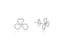 Серьги из белого золота с бриллиантами, Tiffany 💎 Open Flower. В наличии