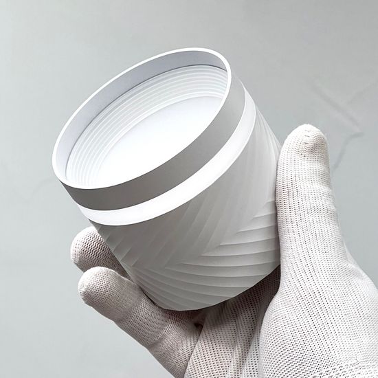 Светильник накладной GX53 граненый с кольцом Белый 21009