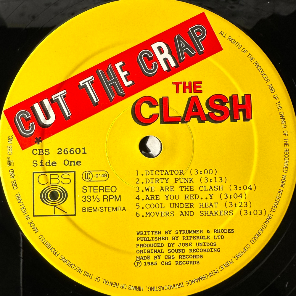The Clash ‎– Cut The Crap (Голландия 1985г.)