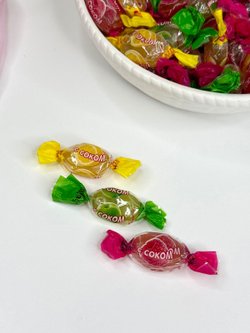 Конфеты карамель с фруктовой начинкой Ассорти к чаю 500гр.