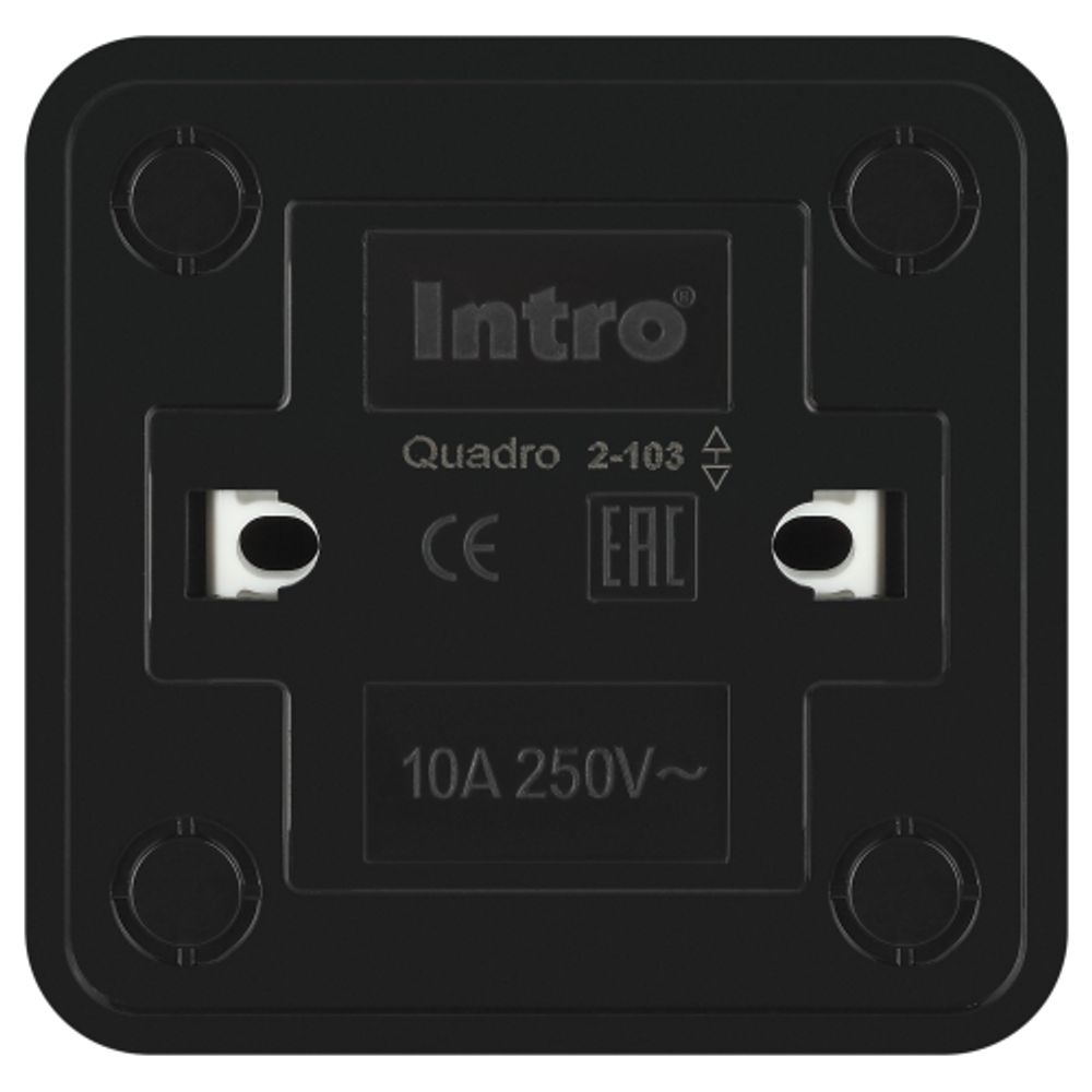 Переключатель Intro Quadro 2-103-05 10А-250В IP20 ОУ антрацит | Intro