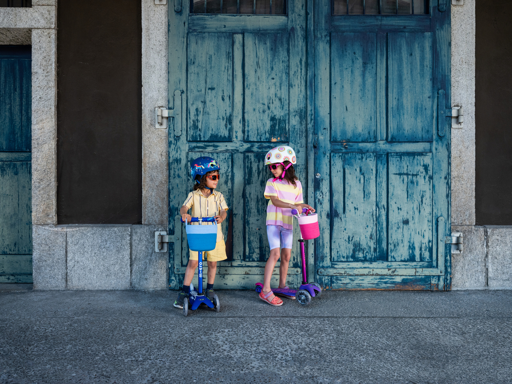 Самокат Mini Micro Deluxe LED Сиреневый/розовый