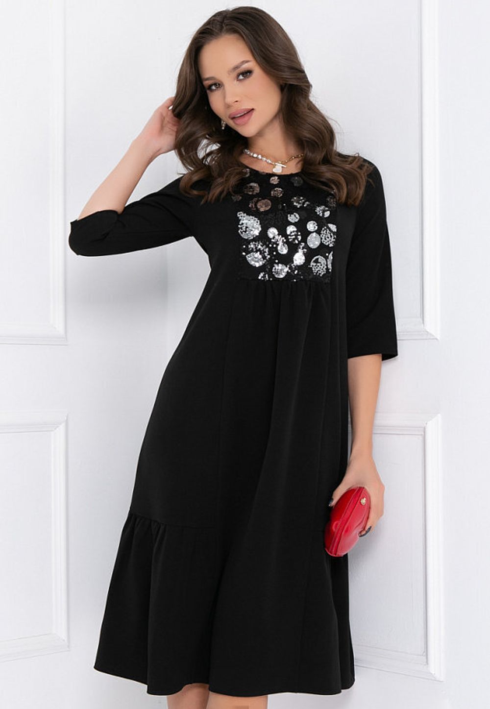 ПЛАТЬЕ ДЭЙФИНА (БЛЭК СИЛЬВЕР) Bellovera (Акция)