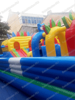 Коммерческий надувной батут "Радужный город" 12*6*3 м