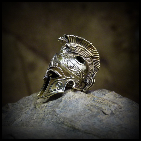 Бусина "Шлем Одиссея" для темляков или браслетов латунь