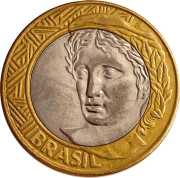 1 реал 2002-2021 Бразилия
