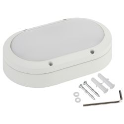 Светильник ЖКХ светодиодный ЭРА SPB-7-12-O антивандальный IP65 12Вт 1140Лм 5000К 220х135 ОВАЛ | Светильники для ЖКХ IP65