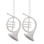 Подвеска «Музыкальная вечеринка» 12 см (набор 2 шт), Белый