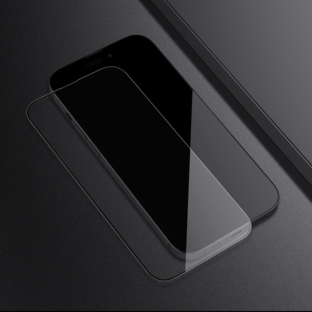 Защитное стекло на экран 6D для iPhone 15 Pro Max, тонкие черные рамками и олеофобное покрытие, G-Rhino