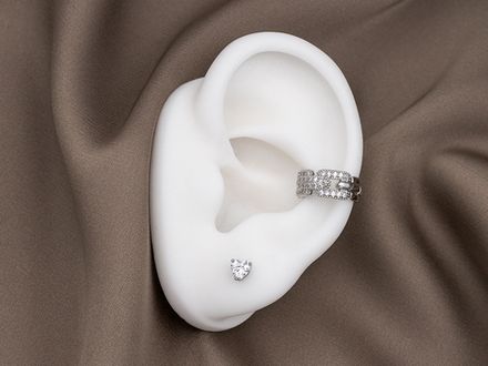 Кафф "Цепь" 6мм со стразами