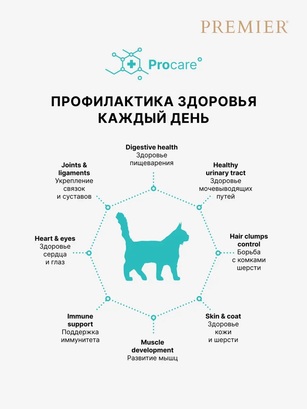 Сухой корм для взрослых кошек Premier Cat Adult Large крупных пород с чувствительным пищеварением ягненок с индейкой 8кг
