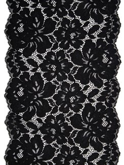 03-133 Кружево эластичное 22 см, черный