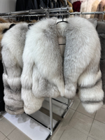 Шуба - кроп из арктической лисы 45см