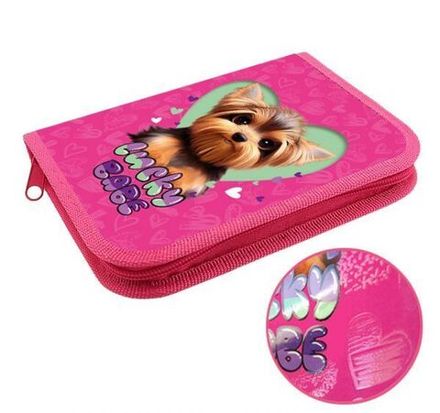 Пенал 1 отделение 190*130 Оникс Lucky dog, откидная планка, ламинат