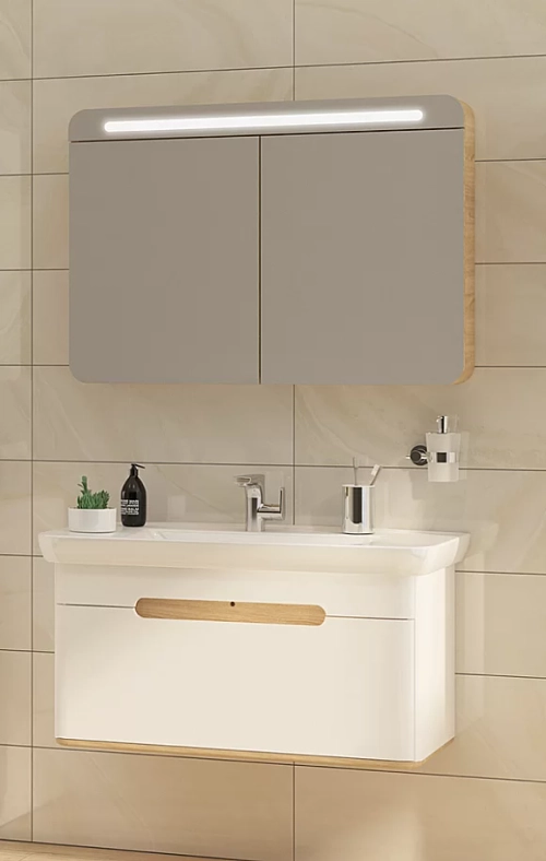Тумба с раковиной Vitra Sento 80 матовый белый