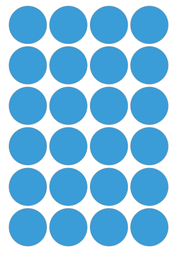 Виниловые наклейки для упаковки и маркировки Policomprint M7. 30 мм. 24 шт.