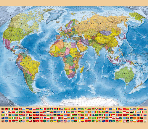 Географические карты №3 Фотообои и Фрески ручной работы