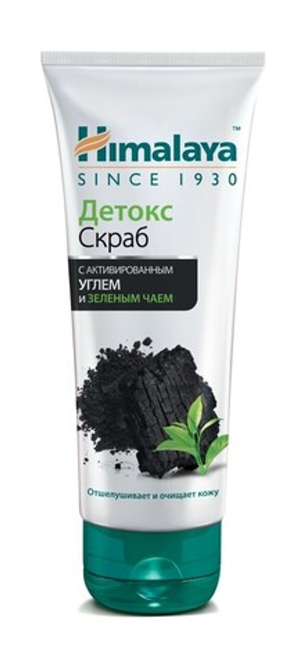 Himalaya ДЕТОКС СКРАБ с актив.углем и зел.чаем 75 мл *3*48