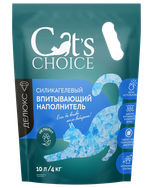 Cat's choice Силикагелевый наполнитель с синими гранулами 10л. 4кг.