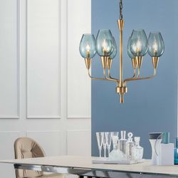 Подвесная Дизайнерская Люстра Viola 8 Прозрачный By Imperiumloft