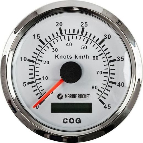 Спидометр GPS-аналоговый 0-45 узлов, бел. D85mm