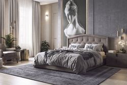 Кровать "Верона 2" 1,6 с ортопедическим основанием, Велюр, Мебельсон