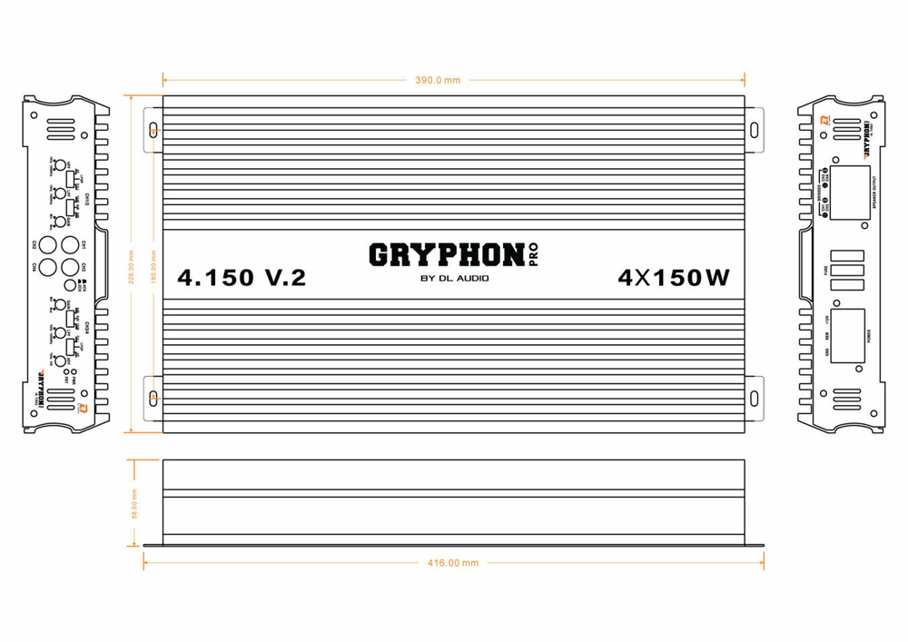 DL Audio Gryphon Pro 4.150 V.2 | 4 канальный усилитель