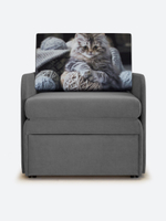Кресло-кровать "Миник" с подлокотниками, купон Котенок в клубках