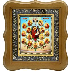 Древо Пресвятой Богородицы. Икона на холсте.