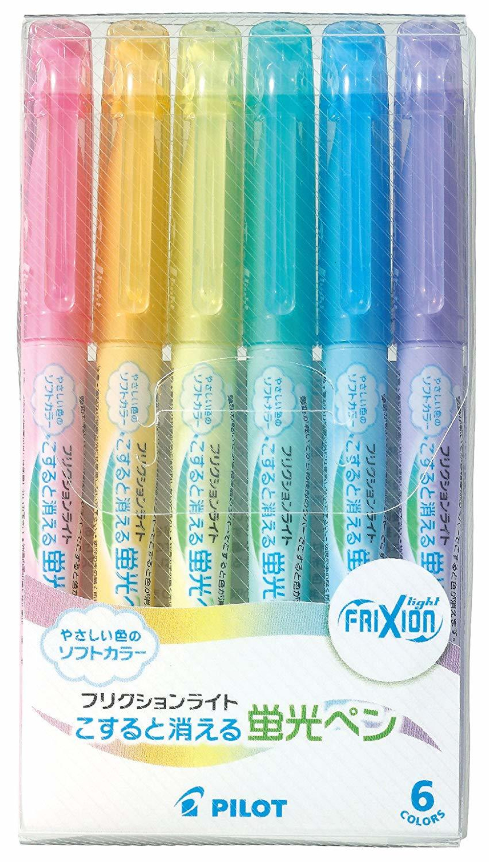 Текстовыделители пастельные Pilot FriXion Light - Soft Colors (6 цветов)