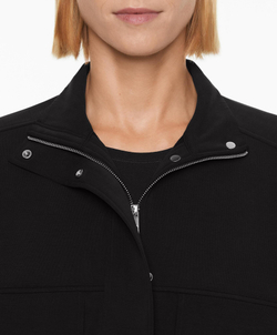 Oysho Куртка с карманами из ткани с модалом, с начесом, черный