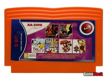 Картридж 8-Bit - 6в1 CHIP & DALE 1+2+CONTRA 2+FELIX VS JERRY 2+..
