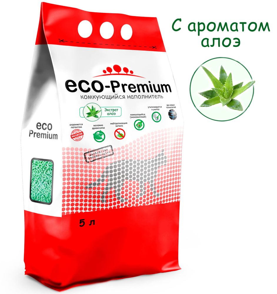 ECO Premium Алоэ наполнитель древесный алоэ 1,9 кг 5 л