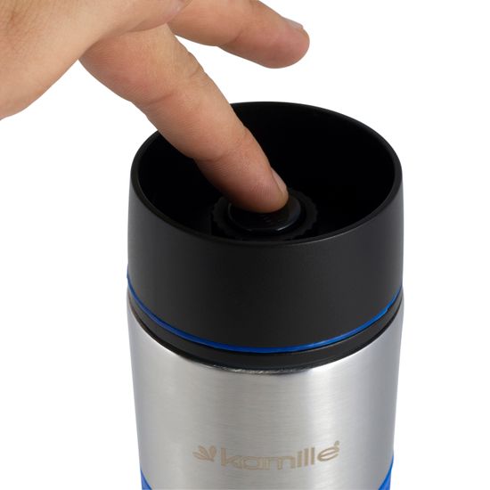 Термокружка 420 мл. из нержавеющей стали Kamille KM-2098 с TPR вставкой