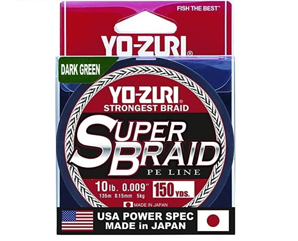Пл.шн. Yo-Zuri PE Super Braid 150yd Dark Green 20Lbs (0.23мм)