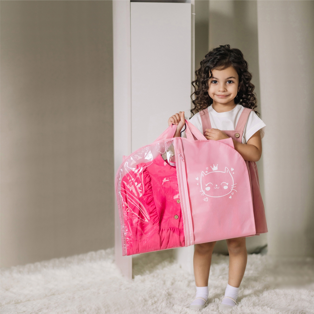 Детский чехол с окном 80х50. Сердечки