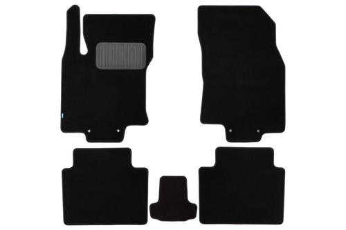 Коврики в салон для NISSAN Qashqai, 2013-2019, 2017-, кроссовер, 5 шт.(текстиль) KLEVER05365622110KH