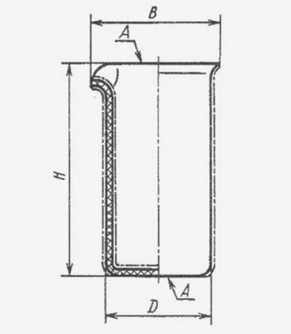 Стакан фарфоровый №3, 150 мл (50 мм х 90 мм), ГОСТ 9147-80