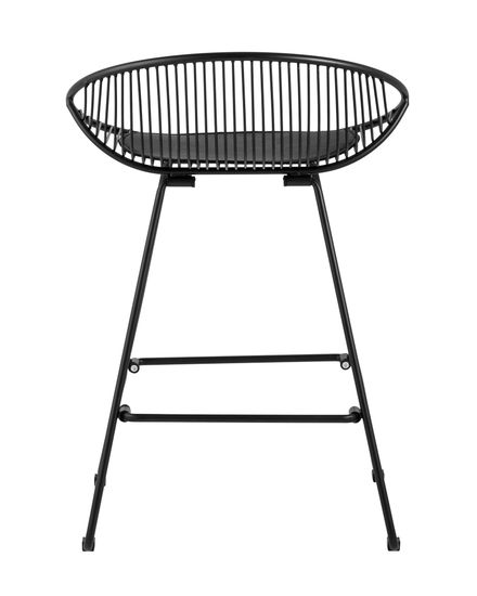 Стул полубарный UFO, черный, с черной подушкой 4 шт