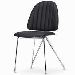 Обеденный стул Prima, черная экокожа