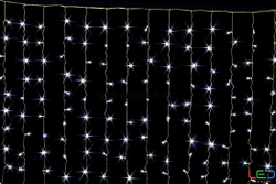 Электрогирлянда внутренняя Занавес 3х2,4м 720LED, теплый белый, с контролером, с коннектором, прозра