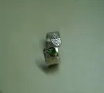 Кольцо Moon River Фактура ракушки с хромдиапсидом R058