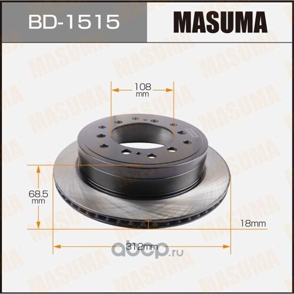 Диск тормозной задний Toyota Land Cruiser Prado 150 (312x18) (Masuma)