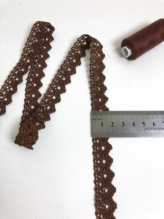 Тесьма плетеная,  1,7см, коричневый АК