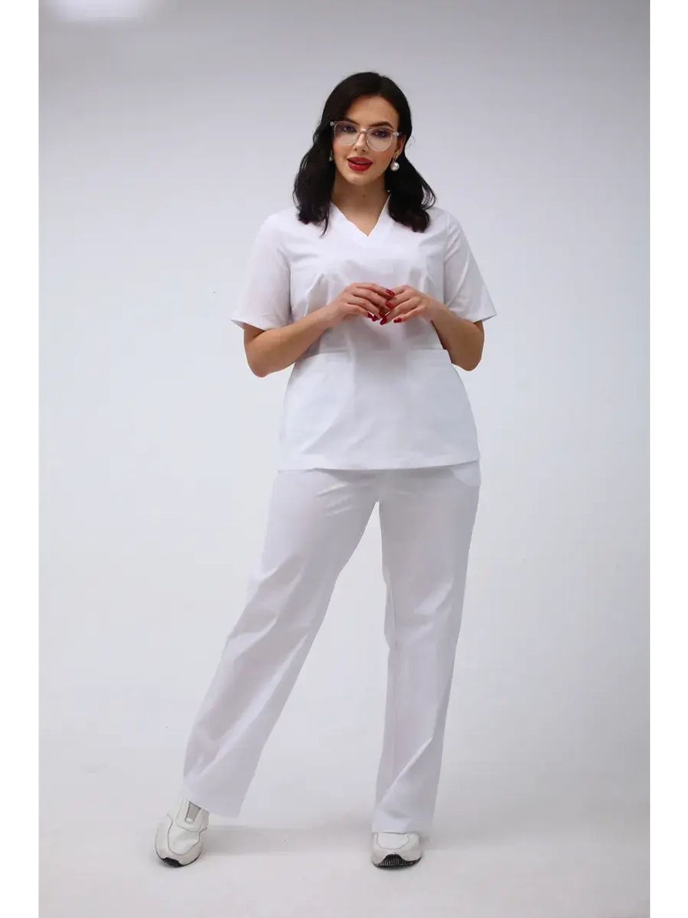 Медицинский костюм с брюками стрейч