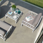 Столик пластиковый кофейный Nardi Komodo Tavolino Vetro, белый