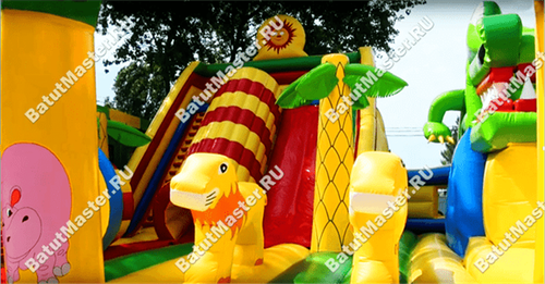 Надувной батут "Мульти-сафари крокодил"