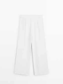 Massimo Dutti Брюки из крепа, белый