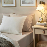 Простыня на резинке IKEA NATTJASMIN (НАТТЭСМИН), Светло-бежевый, 180х200 см